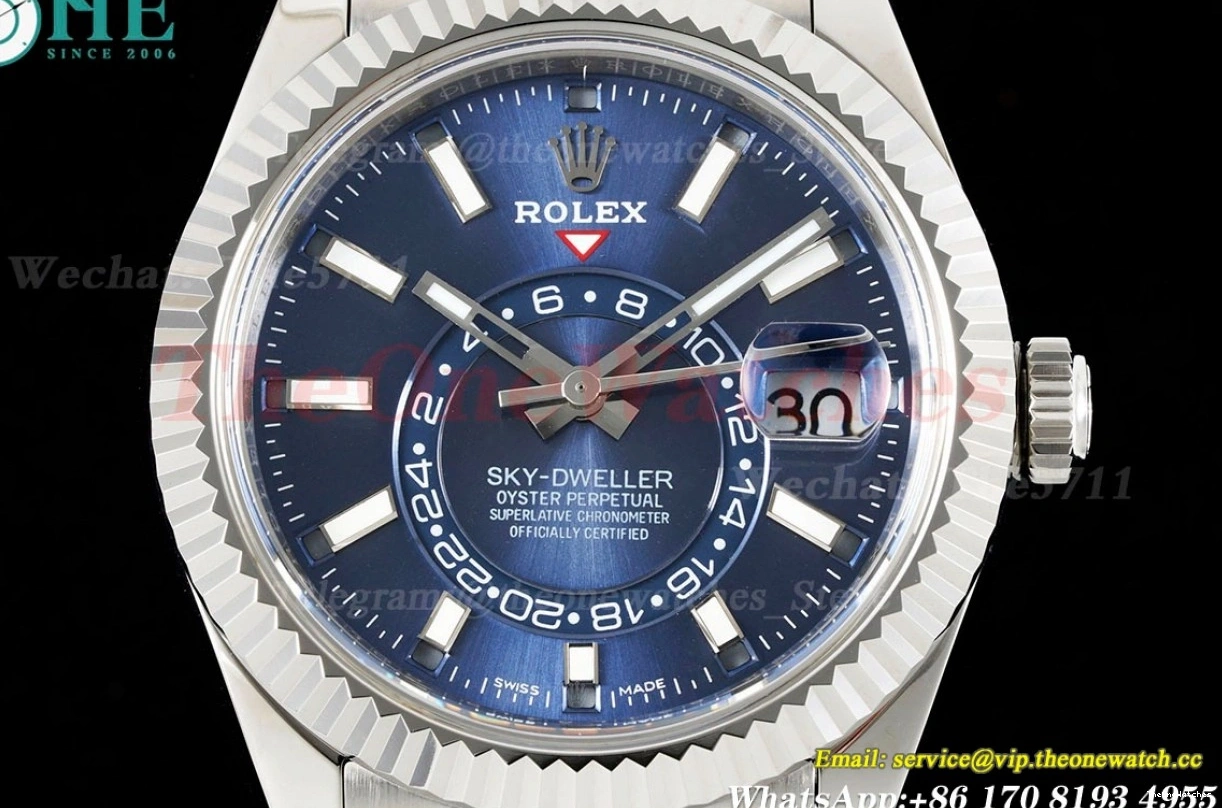 A9001 Stk SS  Jubilee FNF SkyDweller Blue 326934 SS 42mm 0430